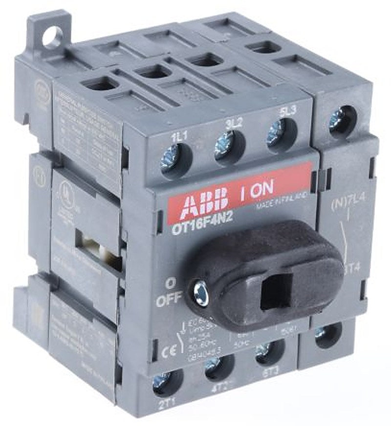 ABB 4-Pole DIN Rail Non-Fused Isolator Switch -, IP20, 16A, 75 kW