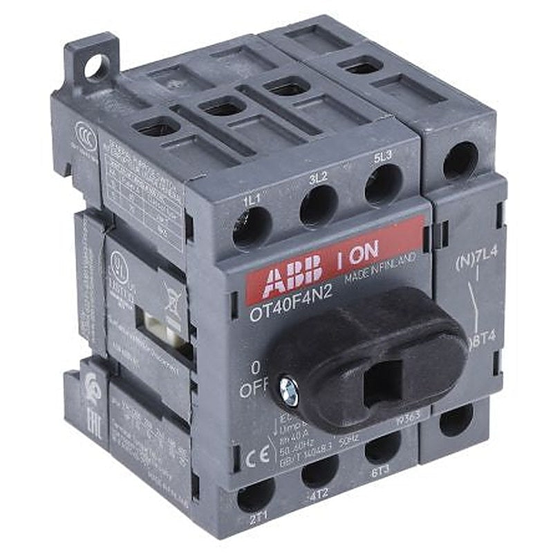 ABB 4-Pole DIN Rail Isolator Switch -, IP20, 40A, 560 kW