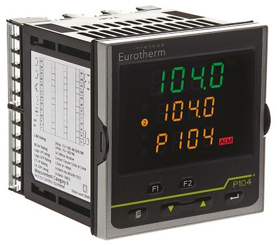 Eurotherm Piccolo P104 Panel PID Temperature Controller 2 Input, 2 Output Relay 264V ac On-Off
