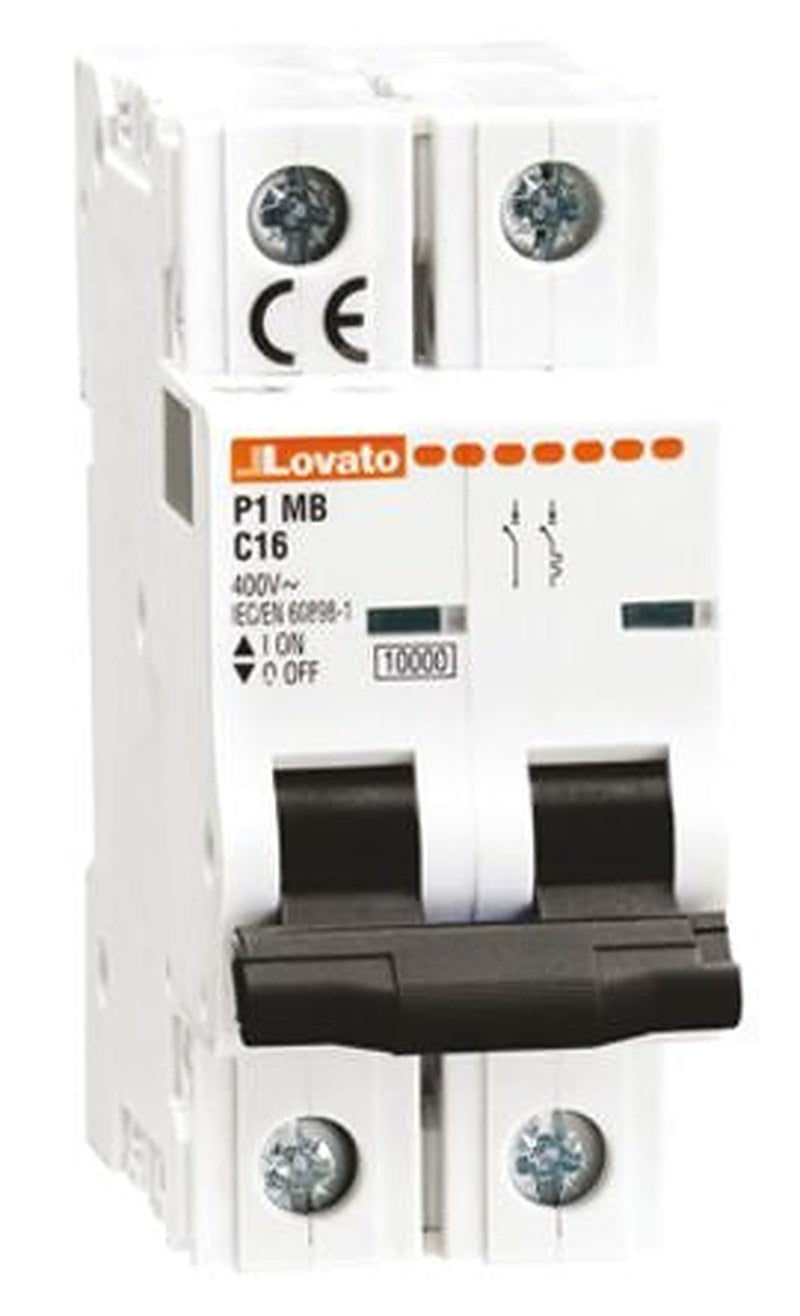 Lovato Modulo P1MB Miniature Circuit Breaker, 1-Pole, 6A, Type C, 230V ac AC, 60 V dc DC, 6 kA Breaking Capacity