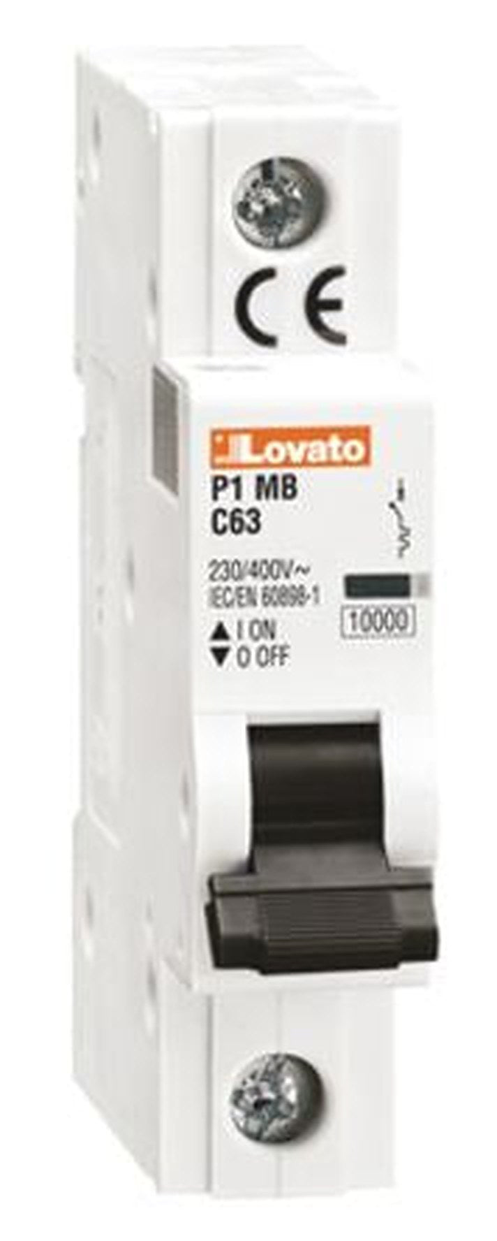 Lovato Modulo P1MB Miniature Circuit Breaker, 1-Pole, 1A, Type C, 230V ac AC, 60 V dc DC, 10 kA Breaking Capacity