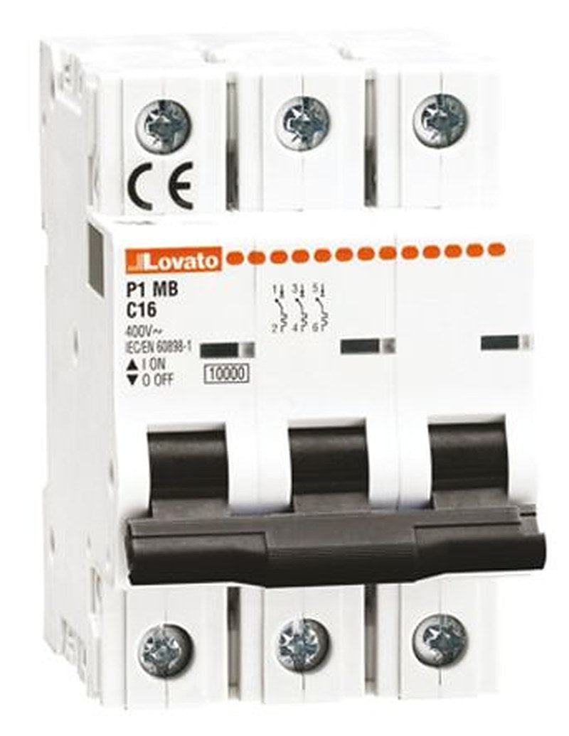 Lovato Modulo Modulo Miniature Circuit Breaker, 3-Pole, 50A, Type C, 400V ac AC, 10 kA Breaking Capacity