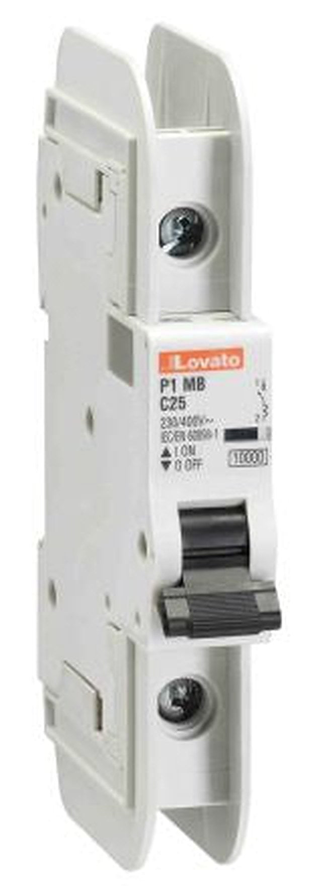 Lovato P1MB Miniature Circuit Breaker, 1-Pole, 2A, Type C, 400V ac AC, 60 V dc DC, 10 kA Breaking Capacity