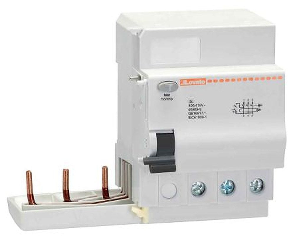 Lovato P1RA Series Residual Current Circuit Breaker, 40A, 3-Pole, 30 mA, Type A 400V ac