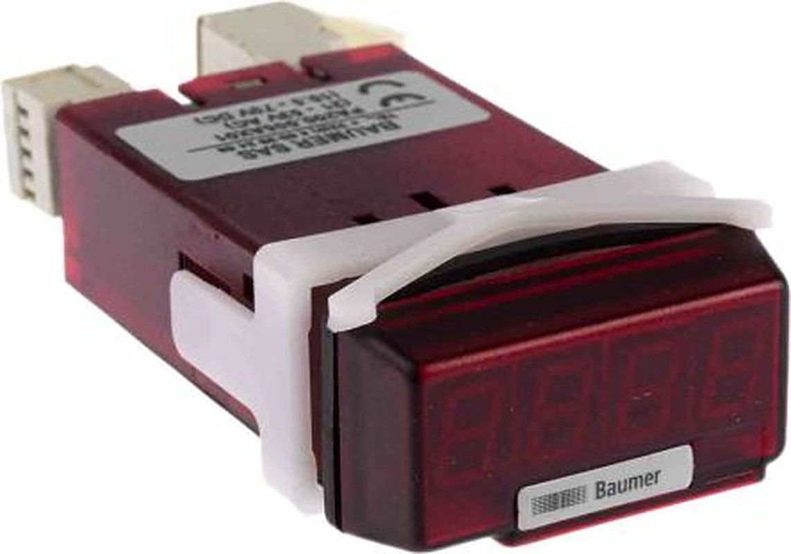 Baumer PA200 LED Digital Panel Multifunction Meter for Voltage, Current, 22.5 mm x 45 mm
