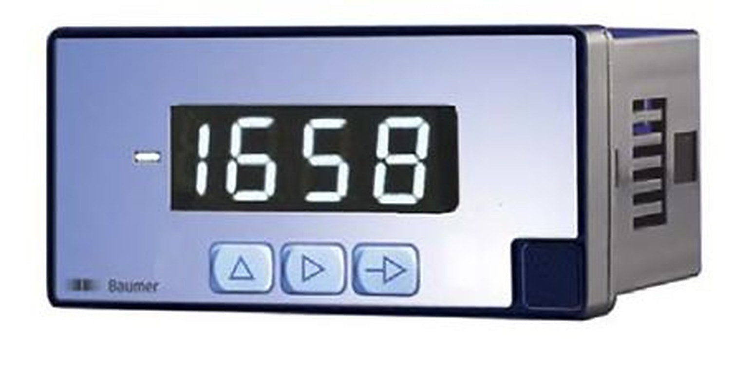 Baumer PA406 LED Multi-Function Panel Meters for AC Current, 45 mm x 93 mm