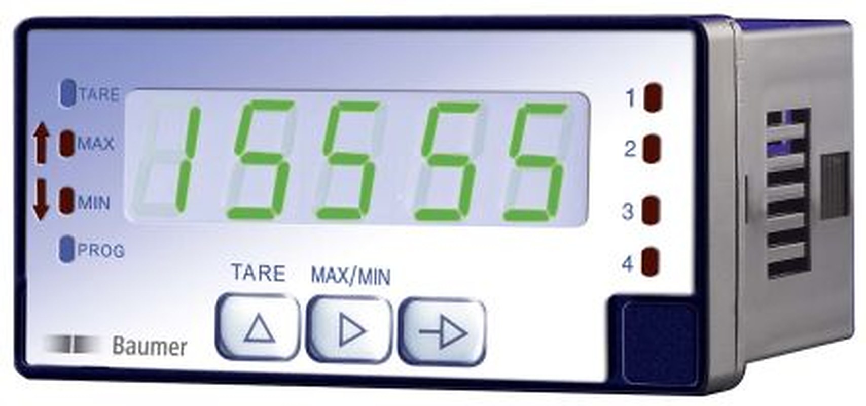 Baumer PA418 LED Digital Panel Multifunction Meter for AC Current, AC Voltage, 48 mm x 96 mm