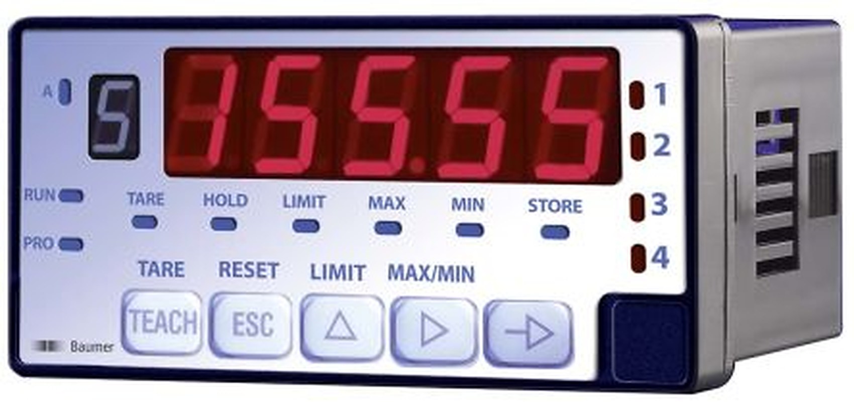 Baumer PA420 LED Digital Panel Multifunction Meter for Current, Voltage, 93 mm x 45 mm