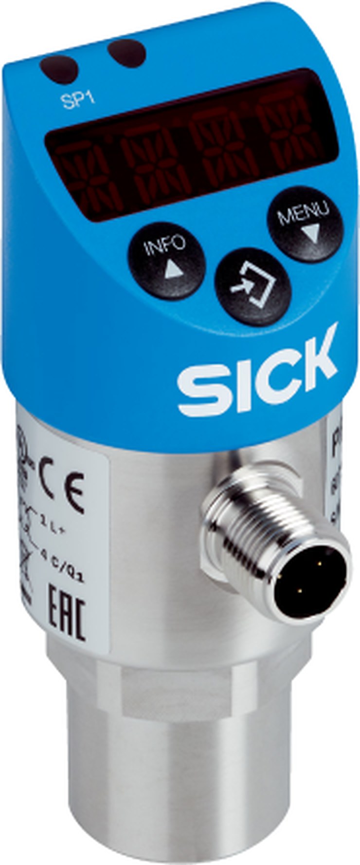 SICK PBS Plus Series Pressure Sensor, PNP/NPN NO/NC + Current/Voltage Output 0 bar 10 bar, Relative Reading