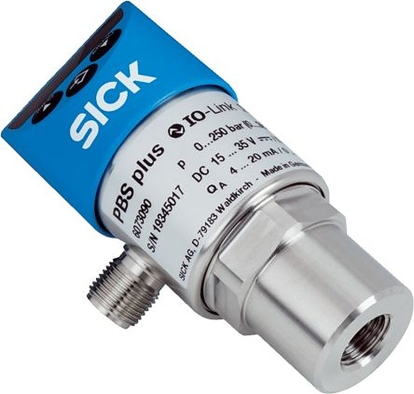 SICK PBS2 Series Pressure Sensor, NPN/PNP Output 0 bar 16 bar, Gauge Reading