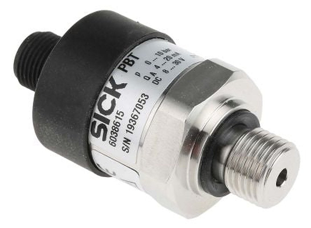SICK PBT Series Pressure Sensor, Current Output 0 bar 10 bar, Gauge Reading