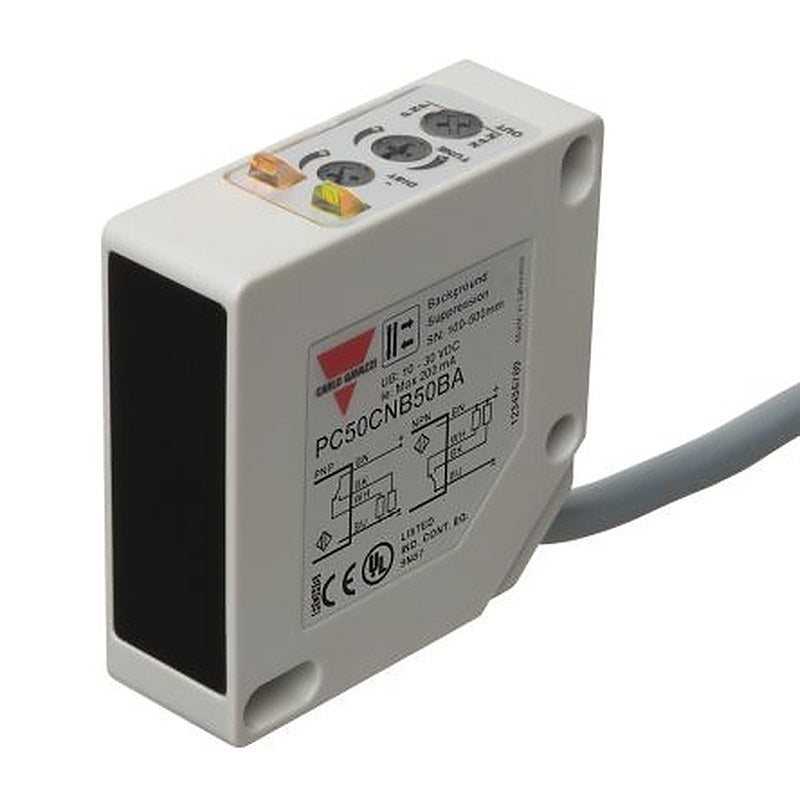 Carlo Gavazzi Diffuse Reflective Photoelectric Sensor, Rectangular Sensor