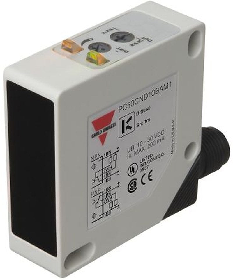 Carlo Gavazzi Diffuse Reflective Photoelectric Sensor, Rectangular Sensor