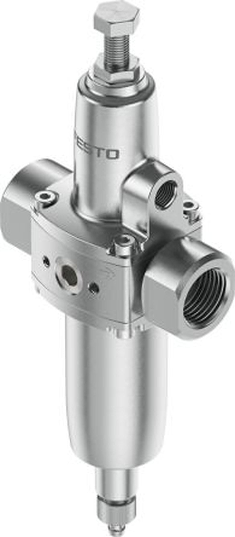 Festo PCRP Filter Regulator, 5 μm, 1/2 in G, Manual, 20 bar, PCRP-44-G12-12-C-R1-M-T18