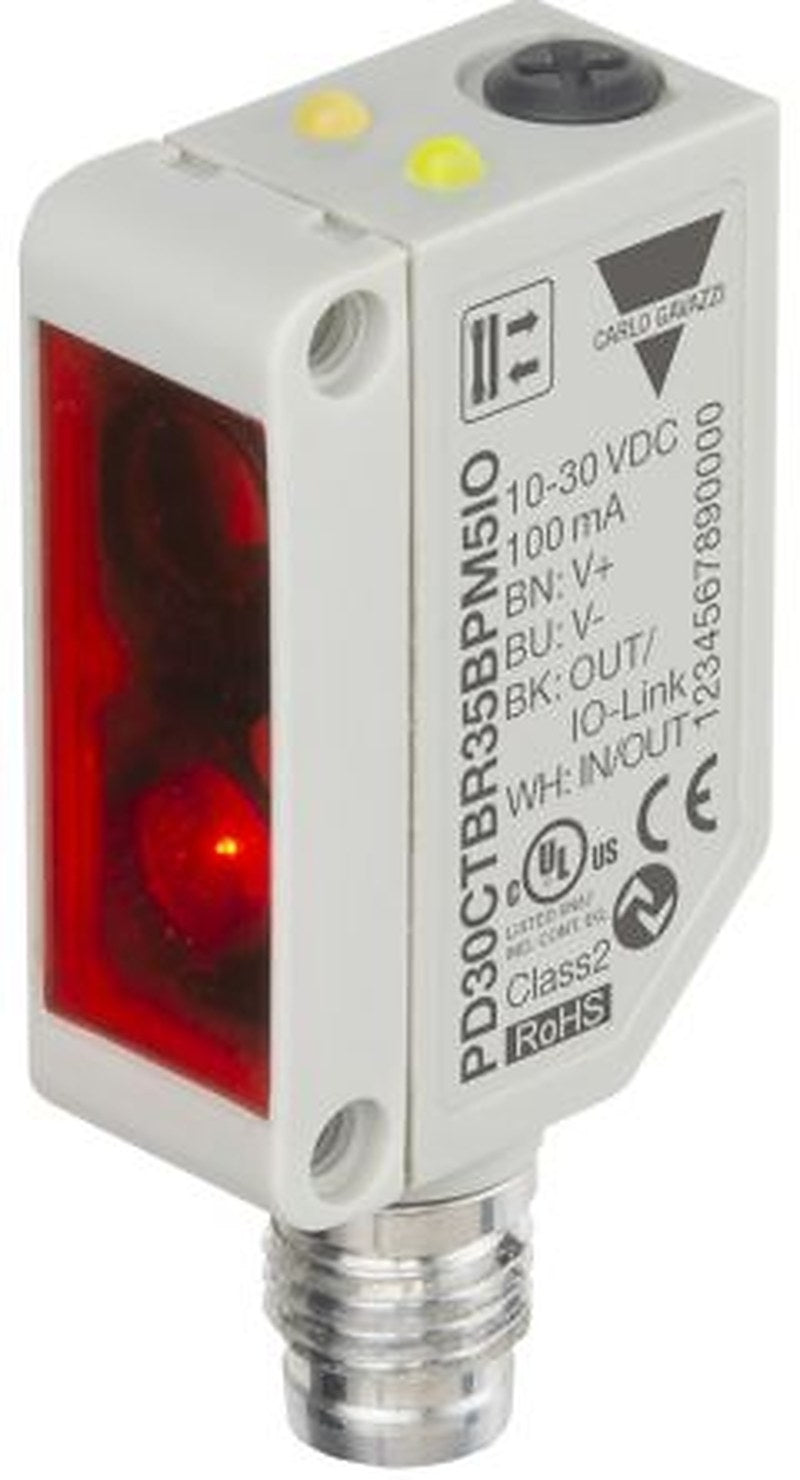 Carlo Gavazzi Diffuse Reflective Photoelectric Sensor, Rectangular Sensor
