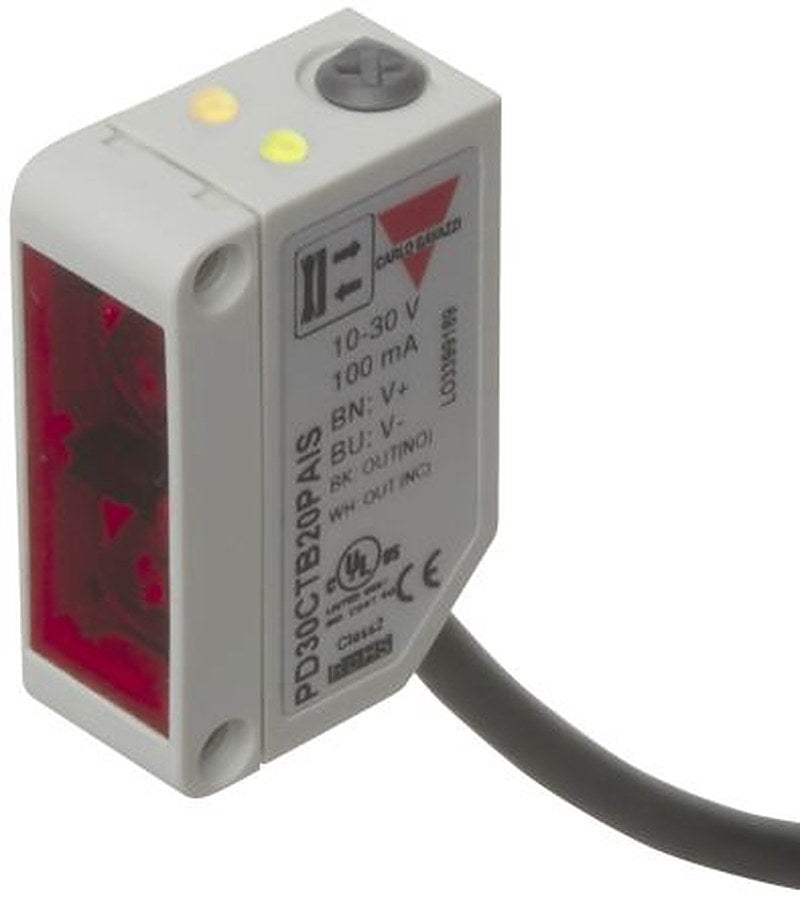 Carlo Gavazzi Diffuse Reflective Photoelectric Sensor, Rectangular Sensor