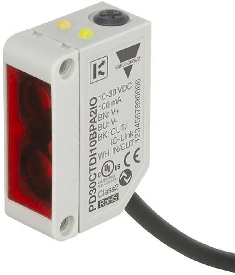 Carlo Gavazzi Diffuse Reflective Photoelectric Sensor, Rectangular Sensor