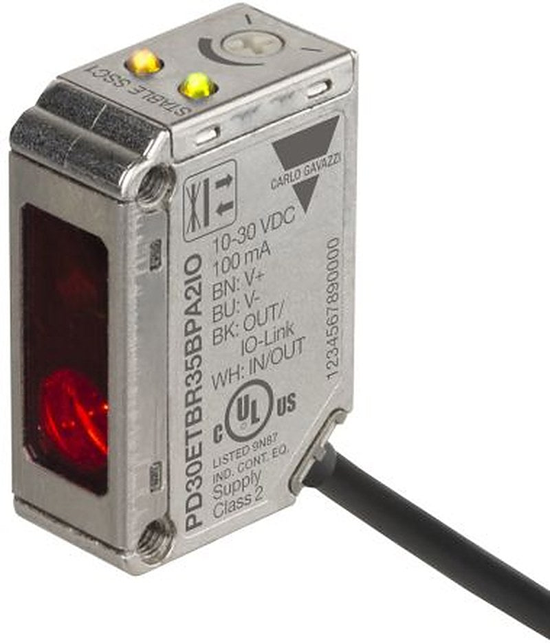 Carlo Gavazzi Diffuse Reflective Photoelectric Sensor, Rectangular Sensor