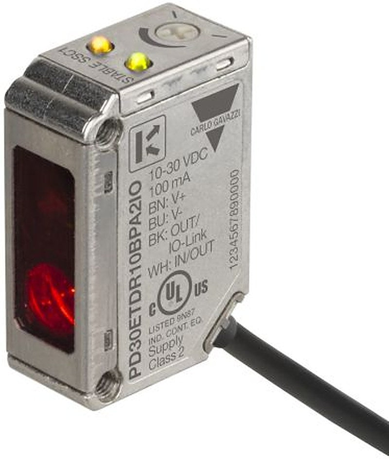 Carlo Gavazzi Diffuse Reflective Photoelectric Sensor, Rectangular Sensor