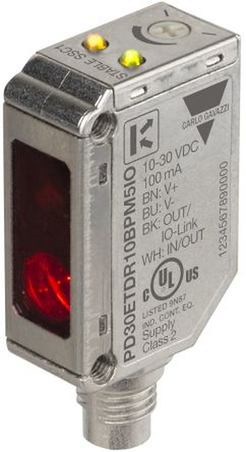 Carlo Gavazzi Diffuse Reflective Photoelectric Sensor, Rectangular Sensor