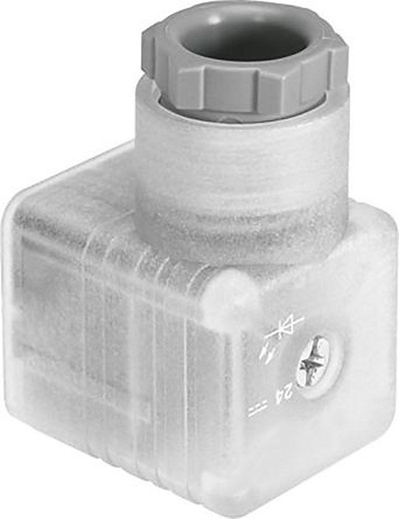 Festo DIN 46244 Angled Plug Socket Male Indicator Light