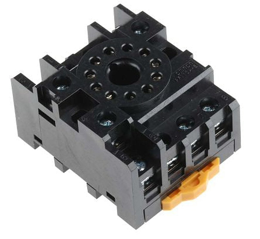 Omron 11 Way 250V ac DIN Rail Relay Socket, for use with MK3PND-5-S, MK3PV-5-S, MK3PNV-5-S, MK3P-5-S, MK3PND-5-I,