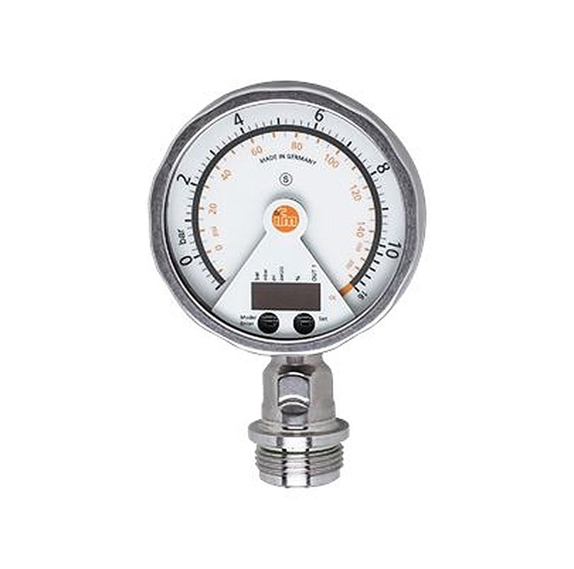ifm electronic PG27 Series Pressure Sensor, 4 to 20 mA, NPN/PNP Output -1 bar 10 bar, Relative Pressure, Vacuum Reading