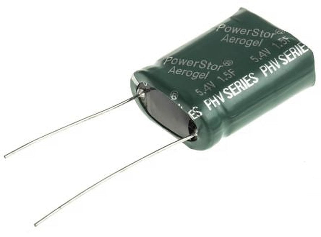 Eaton 1.5 F Supercapacitor -10 to 30 % Tolerance, Supercap PHV 5.4V dc, Through Hole
