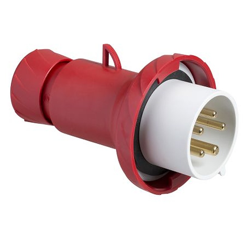 Schneider Electric, Mureva IP44 Red Cable Mount 3P+N+PE Straight Closure Plug, 32A, 380V, 415 V