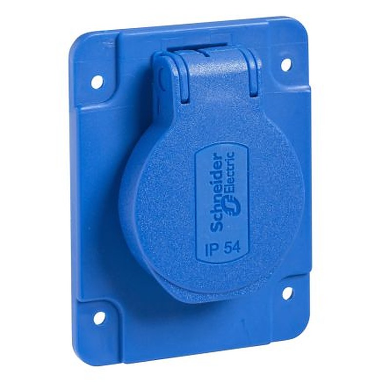 Schneider Electric Mureva Blue 1 Gang Electrical Socket, 16A Indoor, Type E