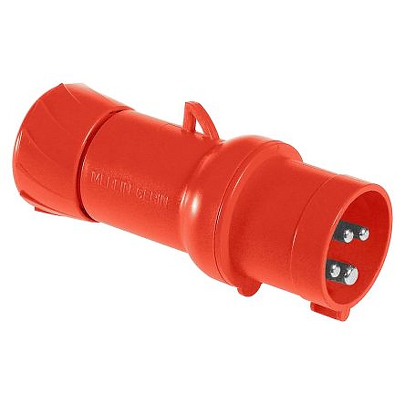 Schneider Electric, Mureva IP44 Red Cable Mount 3P+PE Straight Industrial Power Connector, 16A, 415V