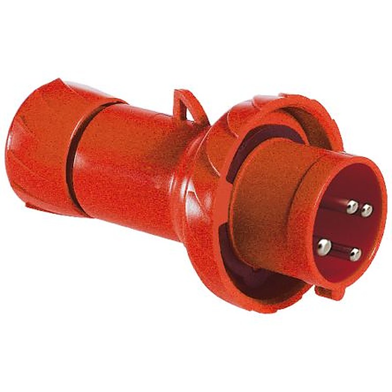 Schneider Electric, Mureva IP67 Red Cable Mount 3P+PE Straight Industrial Power Connector, 16A, 415V