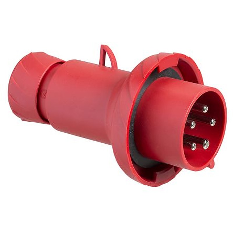 Schneider Electric, Mureva IP67 Red Cable Mount 3P+N+PE Straight Industrial Power Connector, 16A, 415V