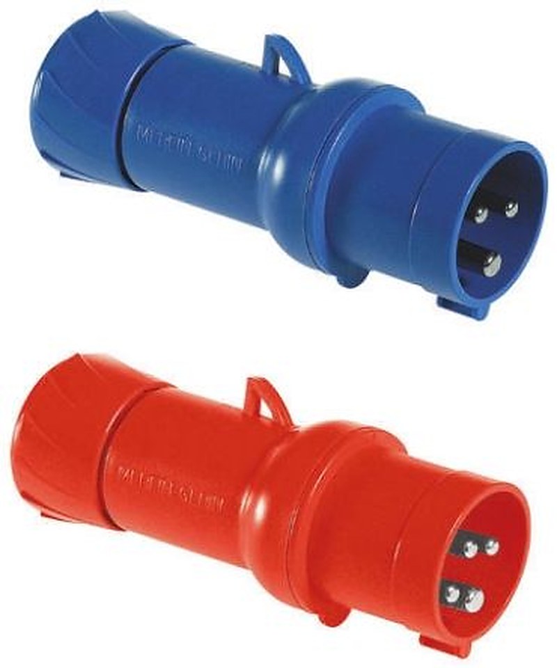 Schneider Electric, Mureva IP44 Red Cable Mount 3P+PE Straight Industrial Power Connector, 32A, 415V