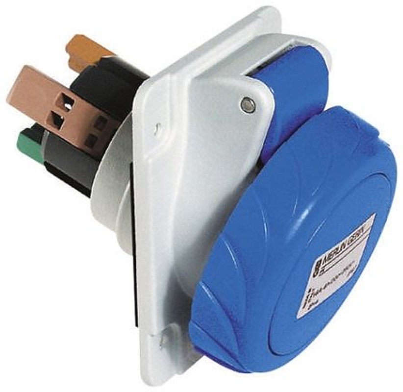 Schneider Electric, Mureva IP67 Red Industrial Power Connector, Panel Mount, 3P+PE, Rated At 16A, 415V