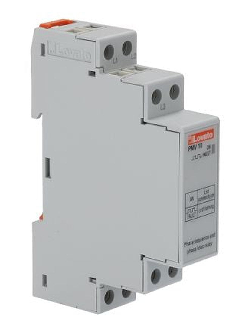 Lovato Monitoring Relay, 3 Phase, SPDT, DIN Rail, 208V ac, 480 V ac