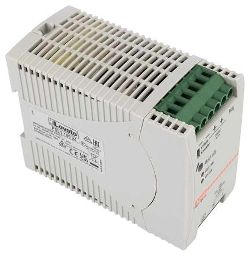 Lovato PSL Switched Mode DIN Rail Power Supply 240V ac AC Input 24V dc, 4.2 A Output DC 100 W