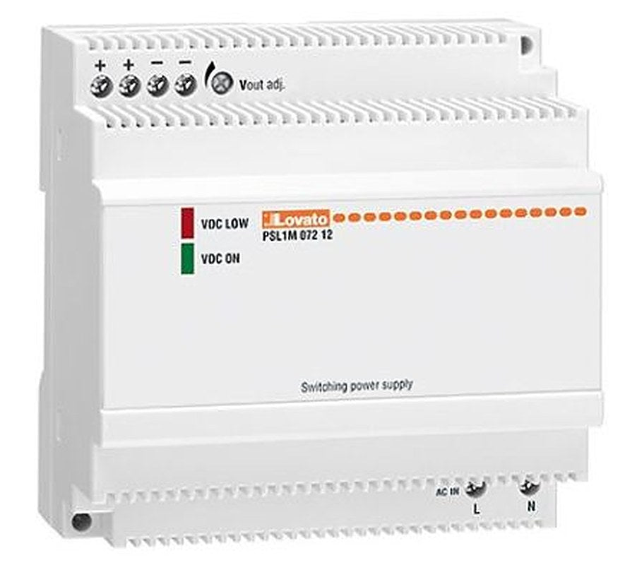 Lovato PSL Switched Mode DIN Rail Power Supply 240V ac AC Input 12V dc, 4.5 A Output DC 54 W