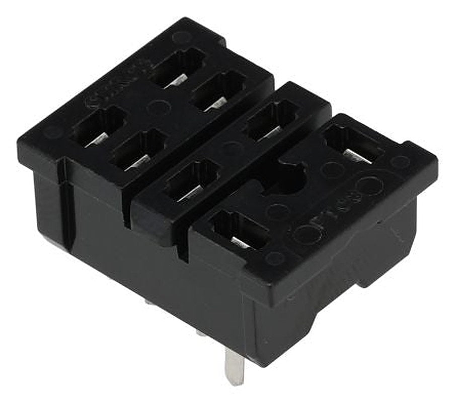 Omron PT08 8 Way 110V ac DIN Rail Relay Socket, for use with LY2Z-0, LY2-0, LY1-0