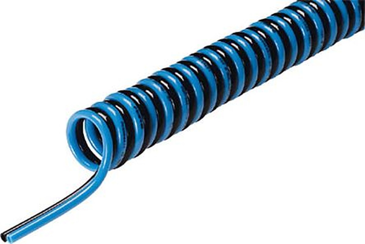 Festo, Polyurethane Blue, Black 1 m Recoil Hose, 60 °C
