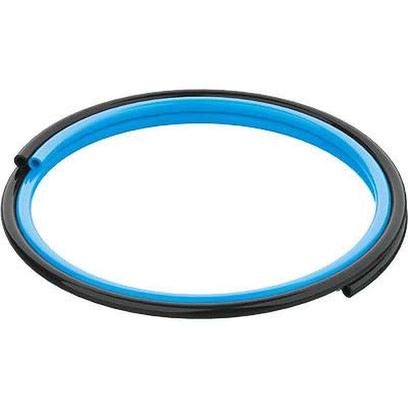 Festo Thermoplastic Elastomer, Hose Pipe, 5.7 mm ID, 8 mm OD, Black, Blue