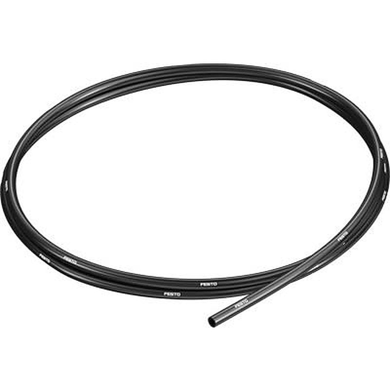 Festo Thermoplastic Elastomer, Flexible Tubing, 2.5 mm ID, 4 mm OD, Black