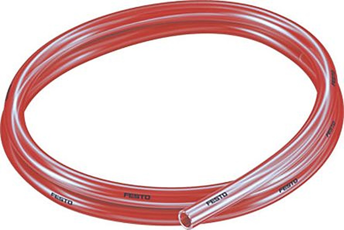 Festo Compressed Air Pipe Red Polyurethane 10 mm 50 m PUN-H-T Series, 8048705