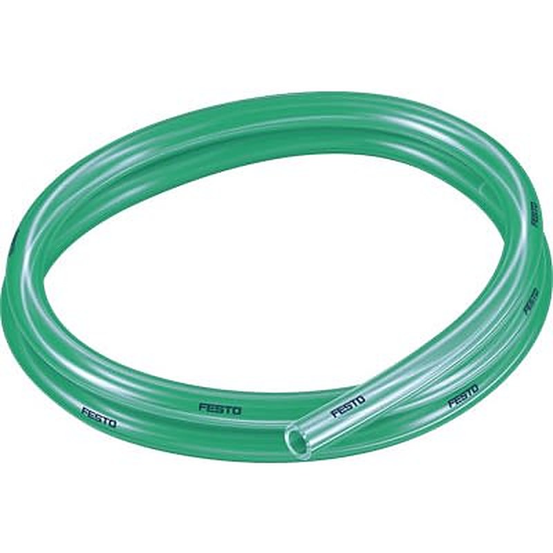 Festo Thermoplastic Elastomer, Flexible Tubing, 8 mm ID, 12 mm OD, Green