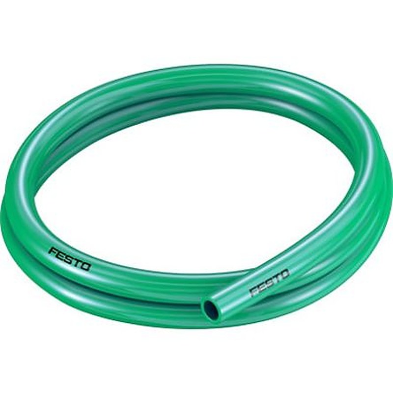 Festo Thermoplastic Elastomer, Hose Pipe, 11 mm ID, 16 mm OD, Green