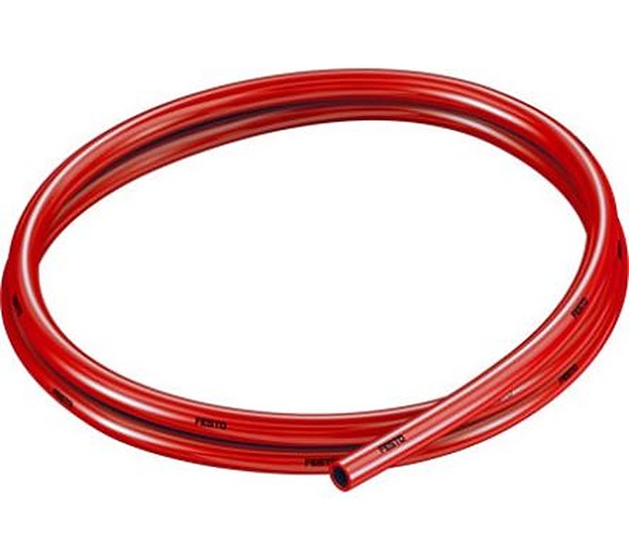Festo Thermoplastic Elastomer, Hose Pipe, 5.7 mm ID, 8 mm OD, Red