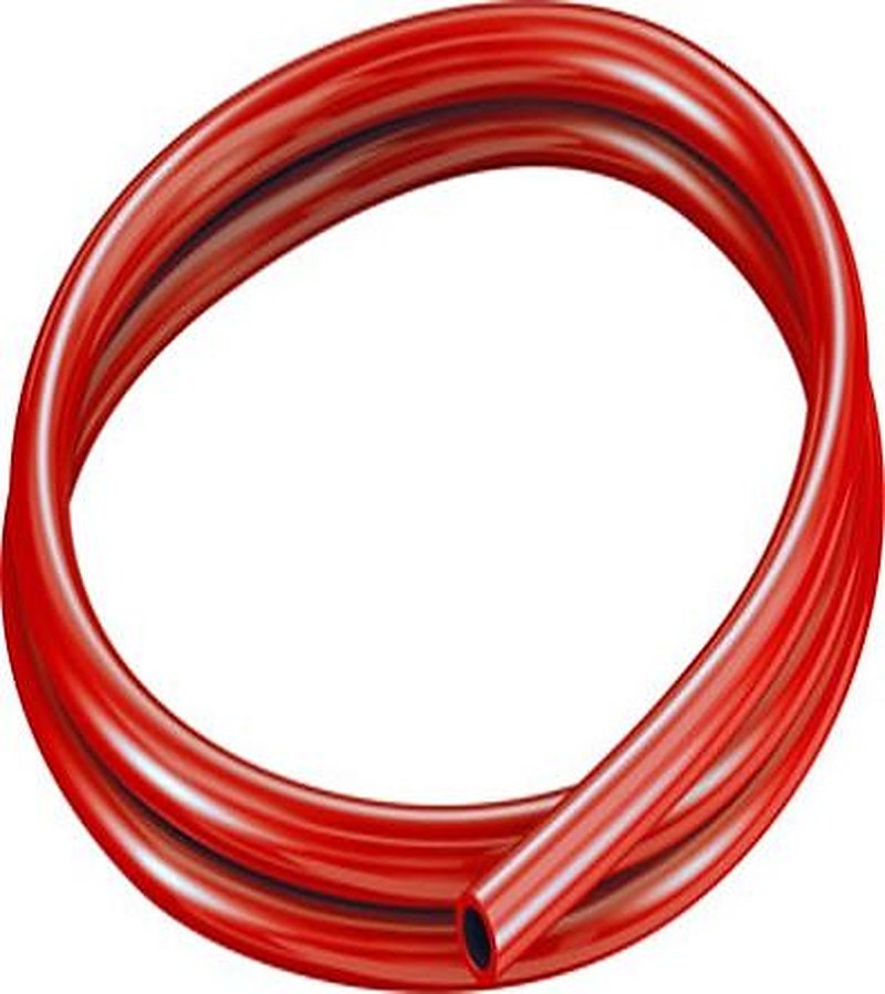 Festo Red Thermoplastic Elastomer Round Plastic Tube x 12 mm OD x 8 mm ID x 4 mm
