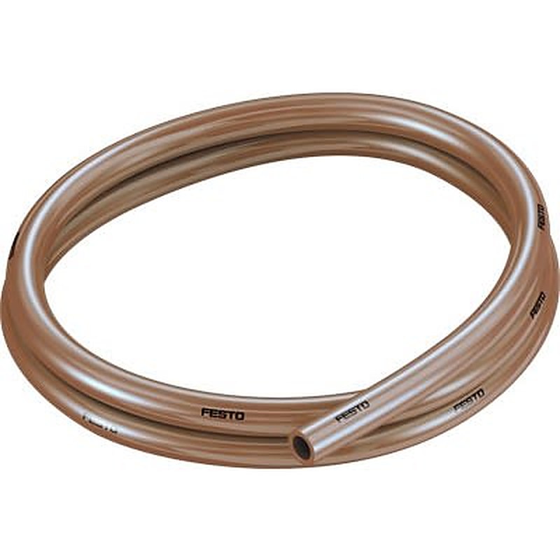 Festo Thermoplastic Elastomer, Flexible Tubing, 8 mm ID, 12 mm OD, Brown