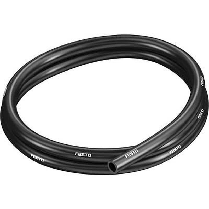 Festo Thermoplastic Elastomer, Flexible Tubing, 8 mm ID, 12 mm OD, Black