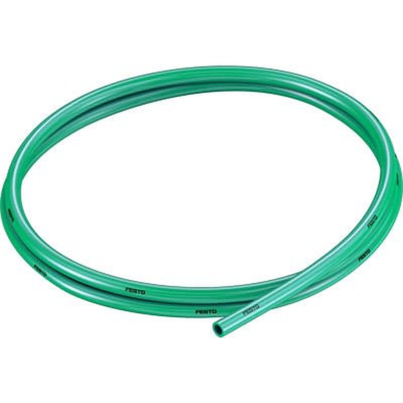 Festo Thermoplastic Elastomer, Flexible Tubing, 2 mm ID, 6 mm OD, Green